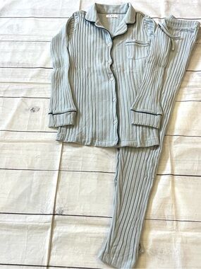 Coco Blanc Ribbed Pajama Set